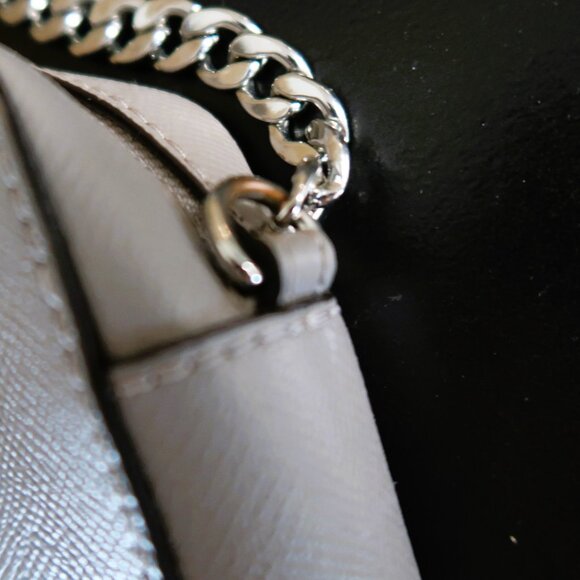 MICHAEL Michael Kors Small Gray Silver Hardware Hand Bag Shoulder Strap - Picture 7 of 13